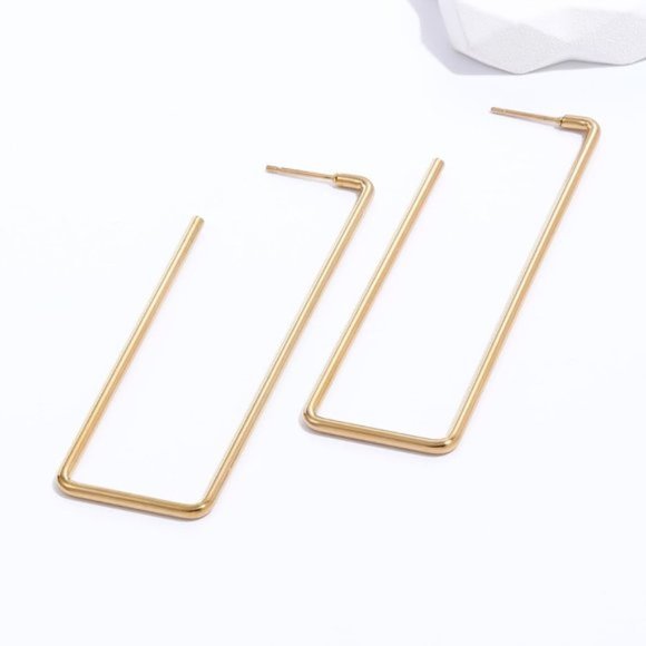 Geometric Hoop Earrings 123 - Picture 2 of 2